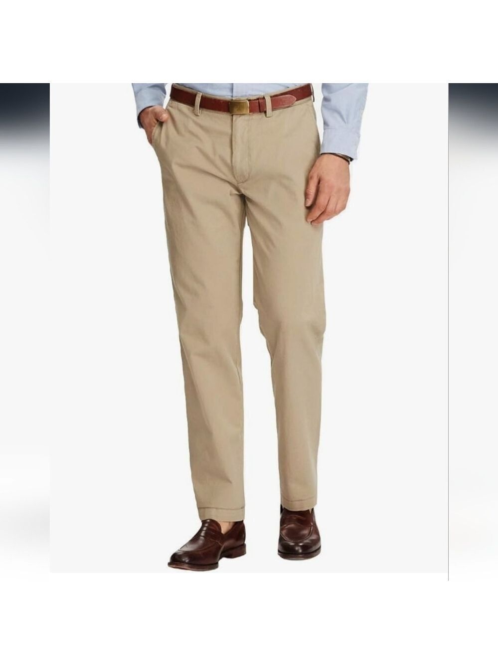 Polo Ralph Lauren Mens Khaki Straight Leg Pants New 36x30